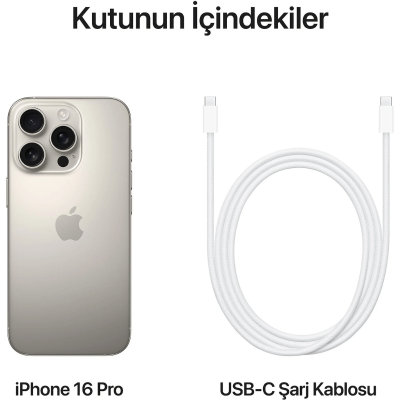 Apple iPhone 16 Pro 128GB Natural Titanium Cep Telefonu - 4