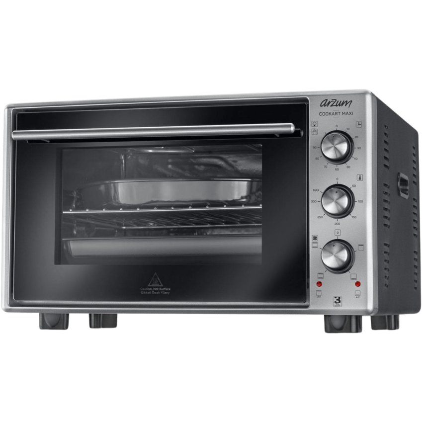 Arzum AR2002 Cookart Maxi 50 Litre Çift Camlı Inox Fırın - 1