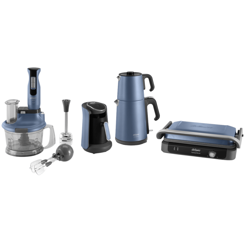 Arzum AR9021 Pro Natura Set Okyanus Mavi Çeyiz Paketi - 1
