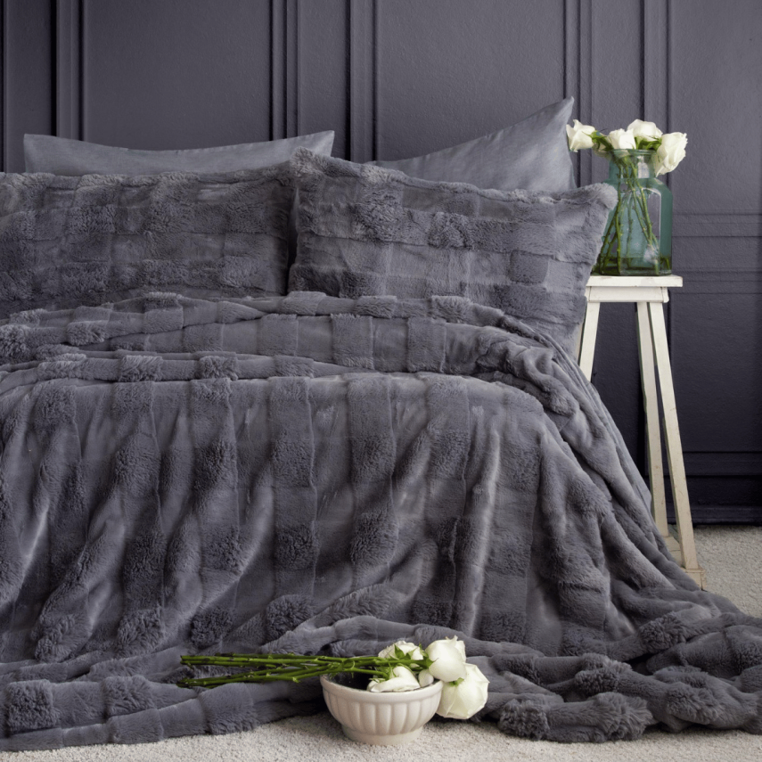 Bedline Milena 230X240 Yatak Örtüsü Seti Çift Kişilik Antrasit - 1