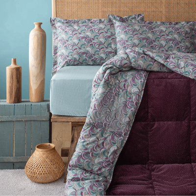 Bedline Softly Uyku Seti Çift Kişilik Iris Mürdüm