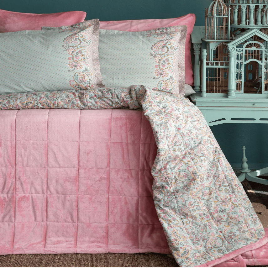 Bedline Wellsoft Kapitone Yatak Örtüsü Seti Çift Kişilik Lauren Blush - 1