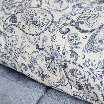 Bedline Wellsoft Kapitone Yatak Örtüsü Seti Çift Kişilik Lauren Mavi - 2