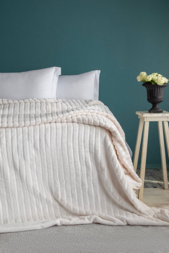 Bedline Gentle Battaniye Ecru 200x220 cm - 1