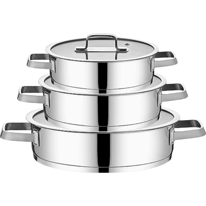 Cocinero 1139 Gloss Premium Çelik Sahan Set 6 Parça - 1