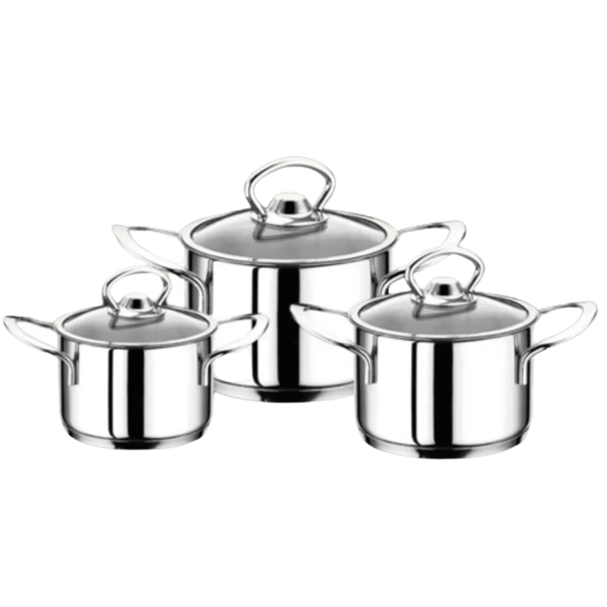 Cocinero Gloss 2008 6 Parça Derin Mini Çelik Tencere Seti - 1