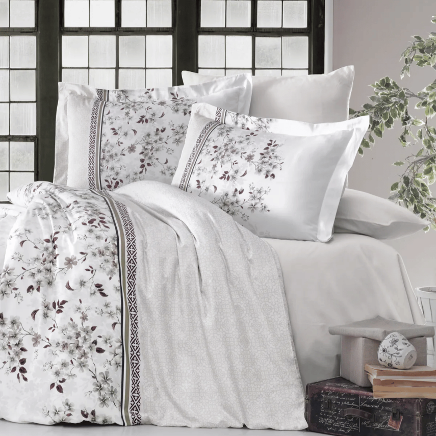 Ecosse Saten Nevresim Takimi Çift Kişilik Belissa - 1