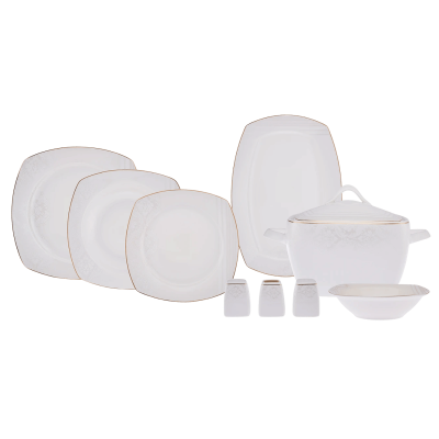 Emsan Bone Yeni Nilüfer Yemek Takımı 60 Parça 12 Kişilik Yarım Kare