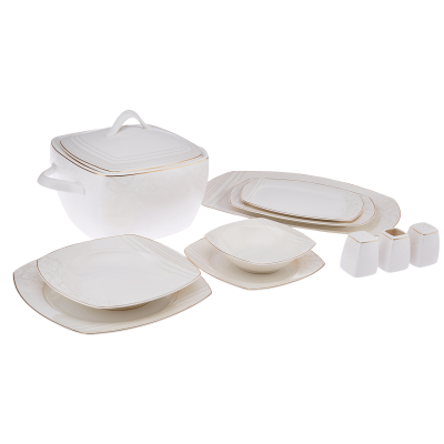 Emsan Bone Yeni Nilüfer Yemek Takımı 60 Parça 12 Kişilik Yarım Kare - 2