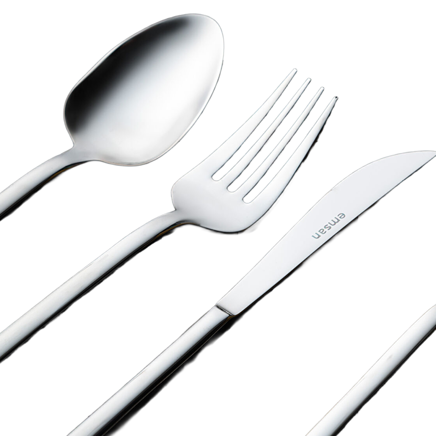 Emsan Lora 84 Parça 12 Kişilik Çelik Çatal Kaşık Bıçak Seti Lüks Kutulu - 2