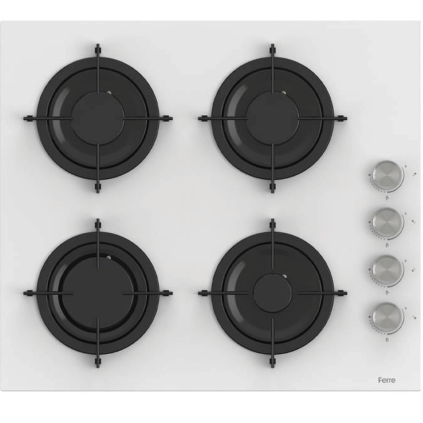 Ferre CS206 Ankastre Beyaz Cam Ocak - 1