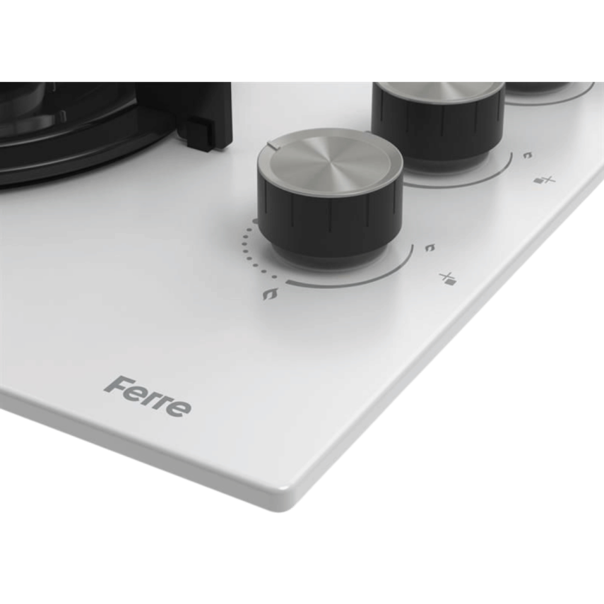 Ferre CS206 Ankastre Beyaz Cam Ocak - 3