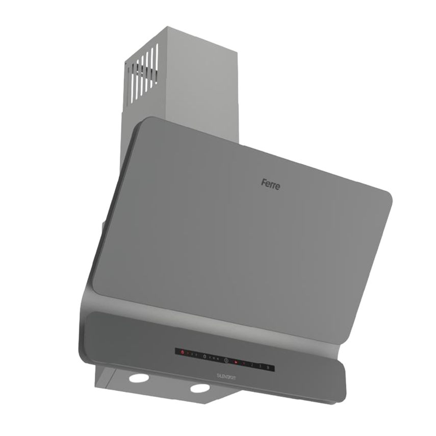 Ferre D082 Amortisörlü 4 Kademeli Gri Davlumbaz - 1