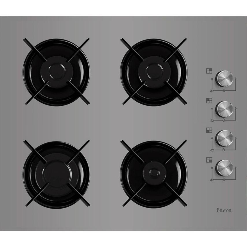 Ferre G2240 Ce Emaye Izgara Setüstü Cam Ocak Gri - 1