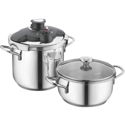 Korkmaz A171 Alia 4 Litre 7 Litre İkili Düdüklü Tencere Seti