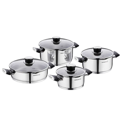 Korkmaz A2087 Pera 8 Parça Çelik Tencere Seti