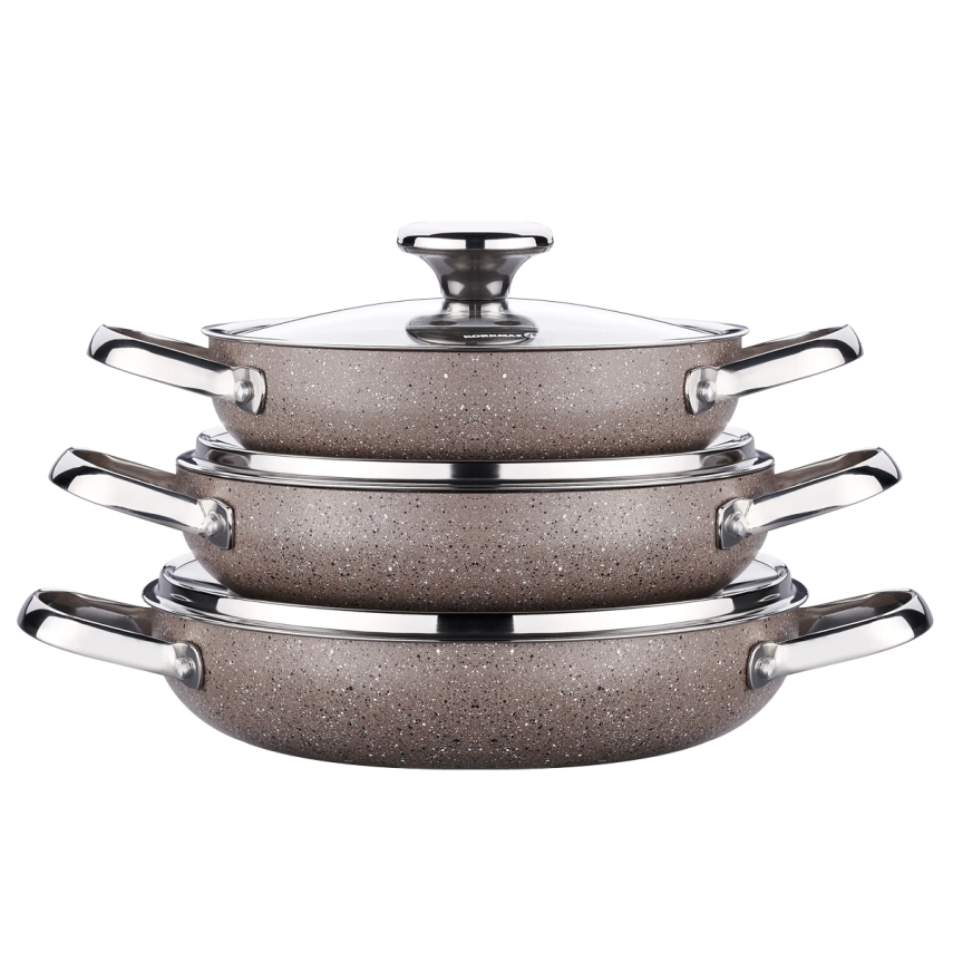 Korkmaz A2920 Browni 6 Parça Granit Omlet Seti - 2