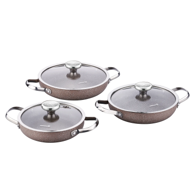 Korkmaz A2920 Browni 6 Parça Granit Omlet Seti