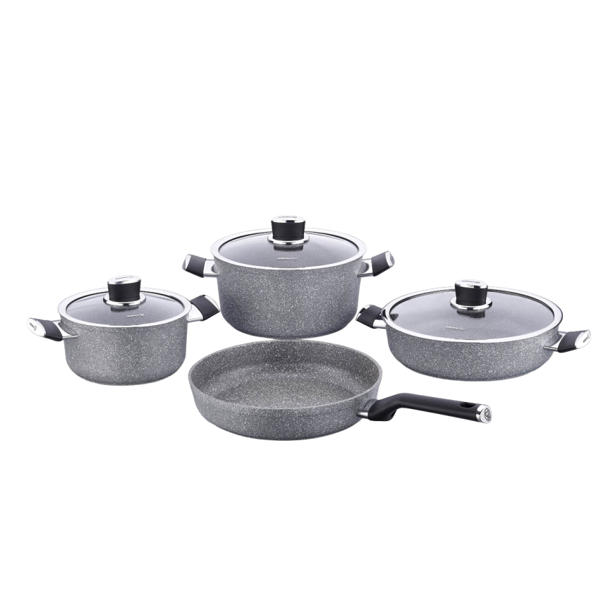 Korkmaz A3919 Palma 7 Parça Çelik Tencere Seti - 1