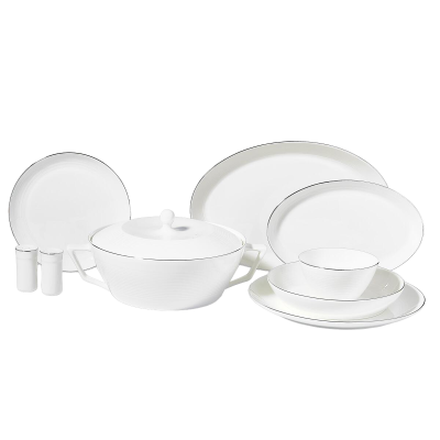 Korkmaz A8264 Lines Collection 58 Parça 12 Kişilik Yuvarlak Yemek Takımı