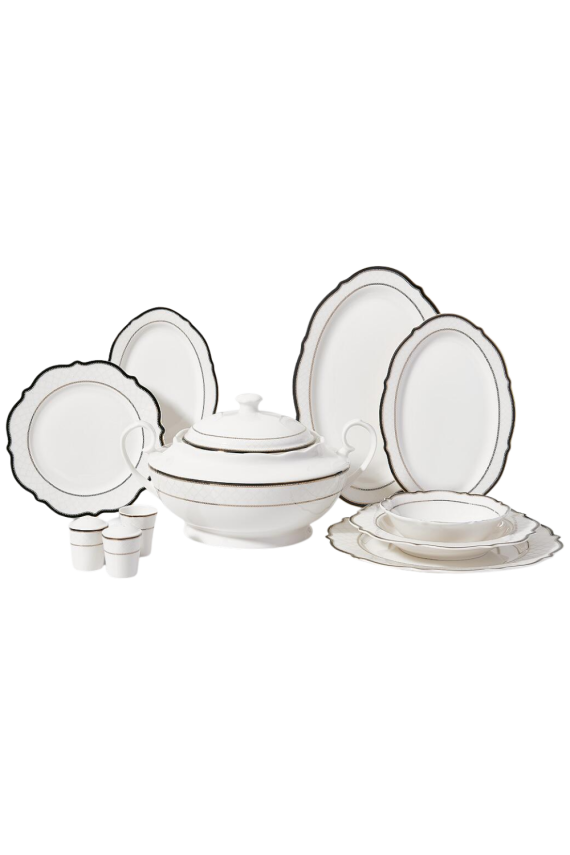 Korkmaz Eliza Collection 60 Parça Yuvarlak Yemek Takımı A8240 - 1