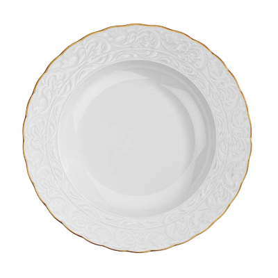 Kütahya Porselen Başak 51 Parça 12 Kişilik Yemek Takımı Mat Altın File - 3