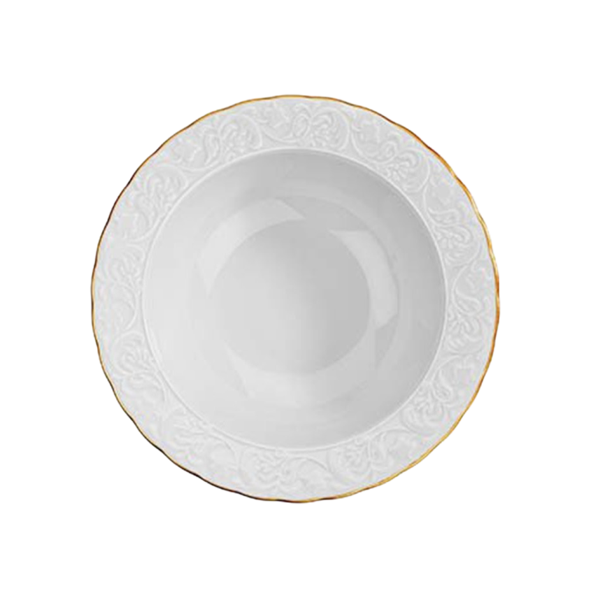 Kütahya Porselen Başak 51 Parça 12 Kişilik Yemek Takımı Mat Altın File - 4