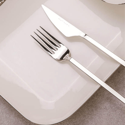 Kütahya Porselen Bone Minas 51 Parça 12 Kişilik Yemek Takımı Platin Fileli - 2