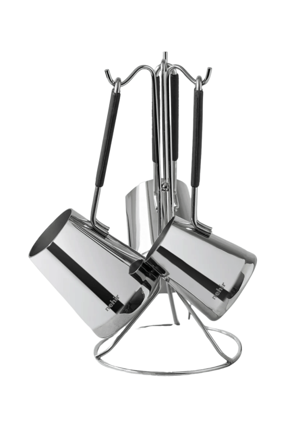 Nehir Everest 4 Parça Paslanmaz Çelik Cezve Seti Standlı - 1