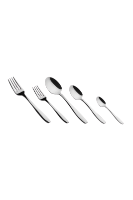 Nehir Sahra Sade 6 Kişilik 30 Parça Paslanmaz Çelik Çatal Kaşık Takımı - 2