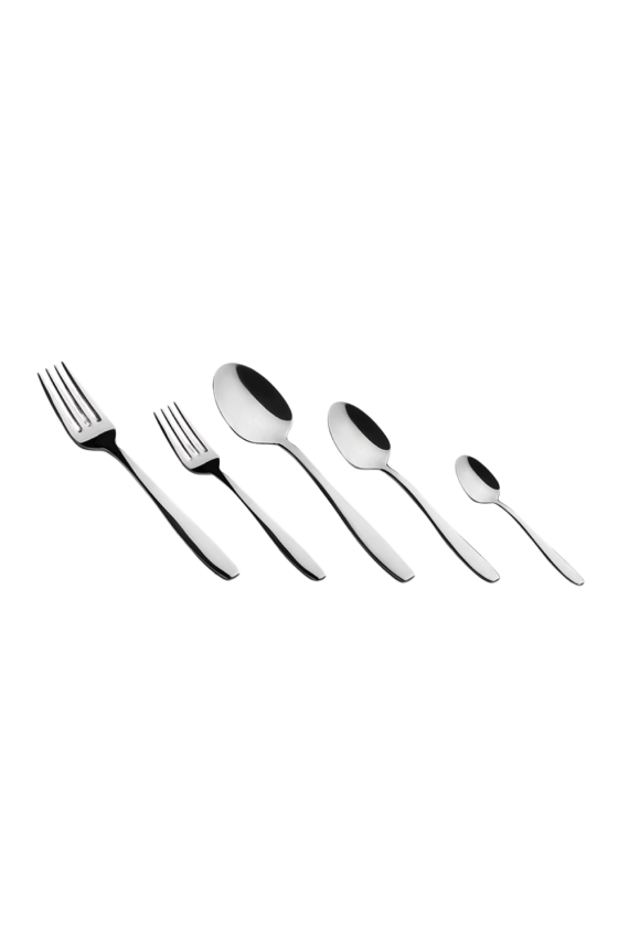 Nehir Sahra Sade 6 Kişilik 30 Parça Paslanmaz Çelik Çatal Kaşık Takımı - 2