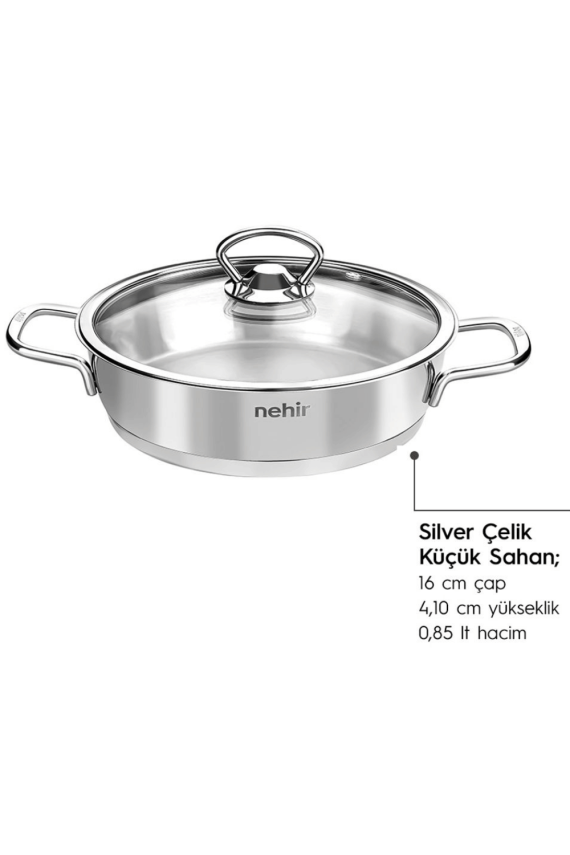 Nehir Silver 6 Parça Paslanmaz Çelik Sahan Seti 16-18-20 cm - 2