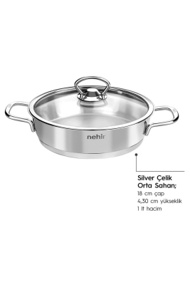 Nehir Silver 6 Parça Paslanmaz Çelik Sahan Seti 16-18-20 cm - 3