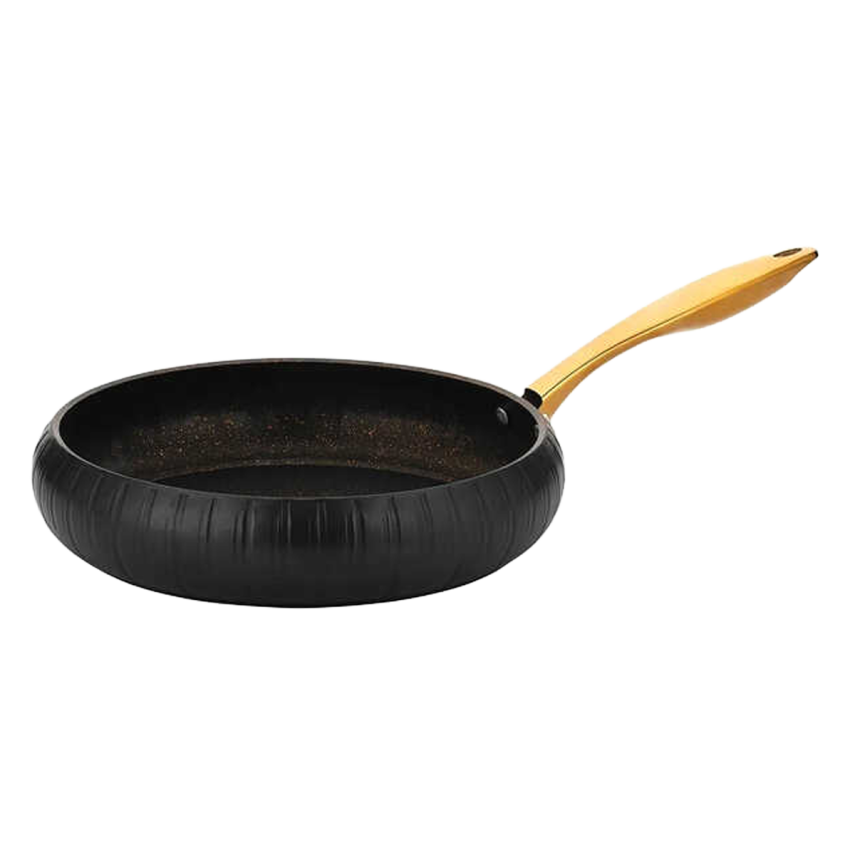 OMS 3528 Meridian 7 Parça Granit Tencere Seti Black Gold Kapaklı - 5