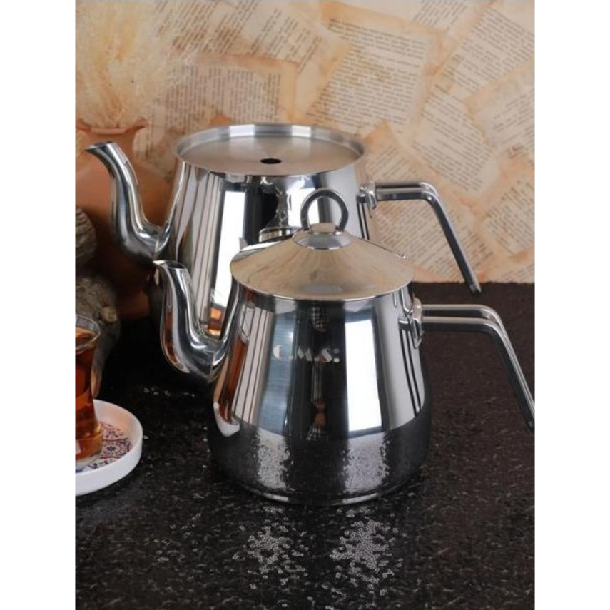 OMS 8103 XL Maxi Boy Çelik Çaydanlık Takımı - 2