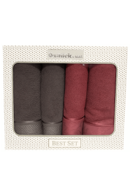 Özdilek Ditsy Best Set Hamam Takımı Mürdüm Antrasit - 2