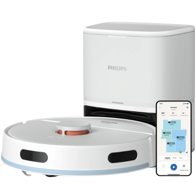 Philips XU2100/20 Islak Kuru Moplu İstasyonlu Robot Süpürge Beyaz