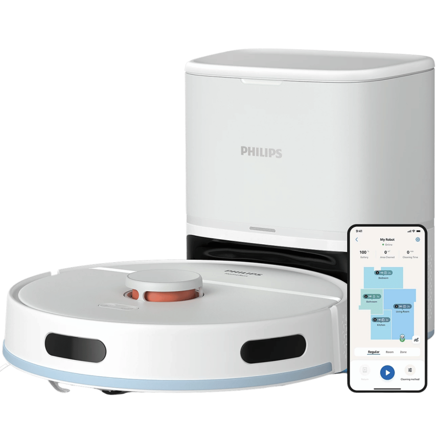 Philips XU2100/20 Islak Kuru Moplu İstasyonlu Robot Süpürge Beyaz - 1