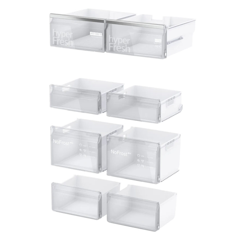 Siemens KF96NAXEA 4 Kapılı Gardrop Tipi Siyah Buzdolabı - 8