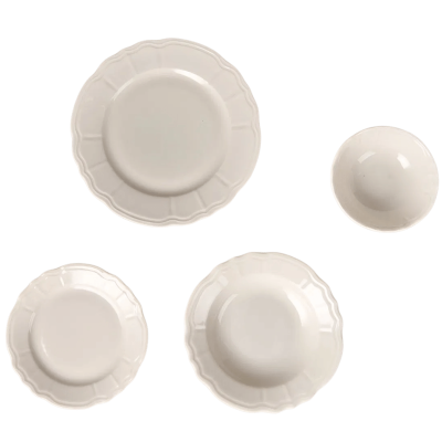 Tulu TFN24YS00 Tiffany 24 Parça Yemek Seti Krem - 2